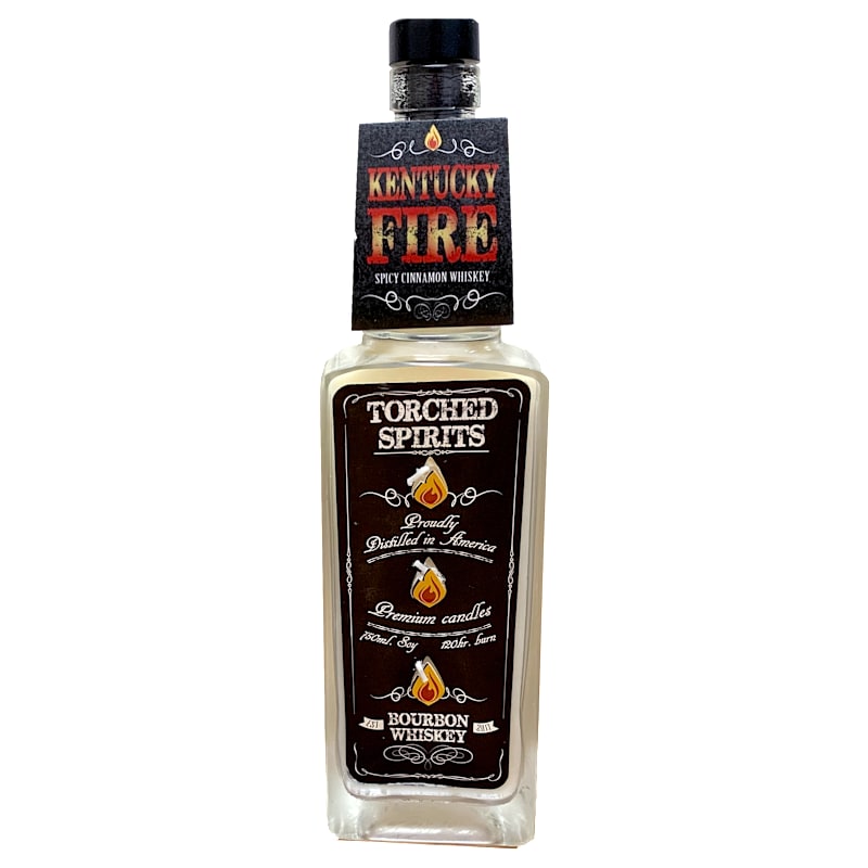 Torched Products Torched Spirits Kentucky Fire Whiskey Bottle Candle