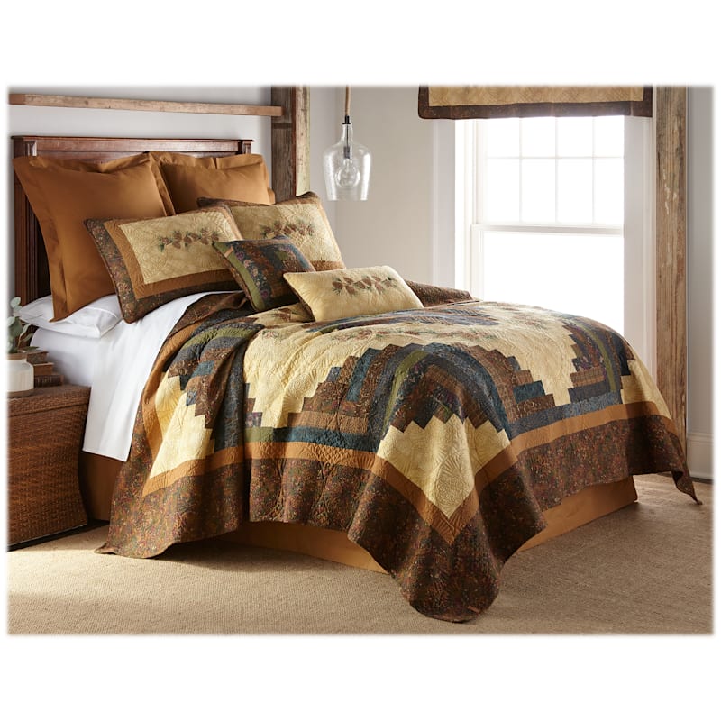 Donna Sharp Cabin Raising Pine Cone Bedding Collection Quilt