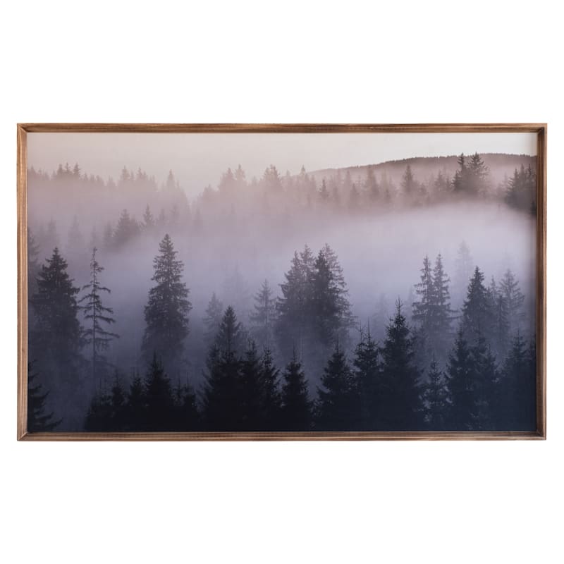 Open Road Brands Misty Trees Framed MDF Wall Art by Kristo24