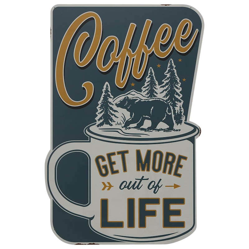 Open Road Brands Coffee Get More Out of Life Metal Sign