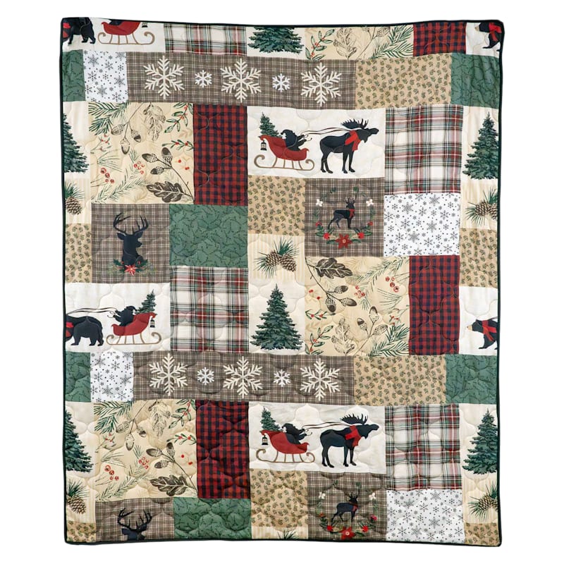 Donna Sharp Dashing By Your Lifestyle Lightweight Holiday Throw Blanket