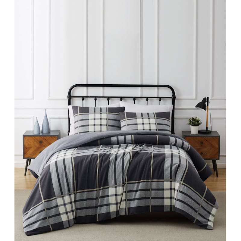 Truly Soft Milo Plaid Bedding Collection Flannel Duvet Cover Set
