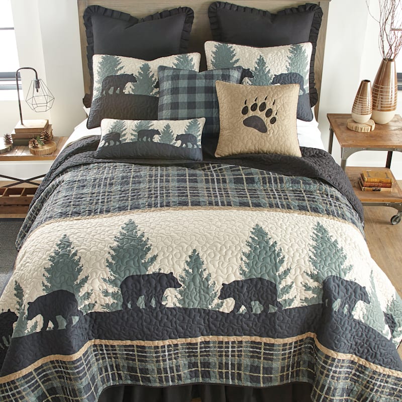 Donna Sharp Bear Walk Plaid Bedding Collection Quilt
