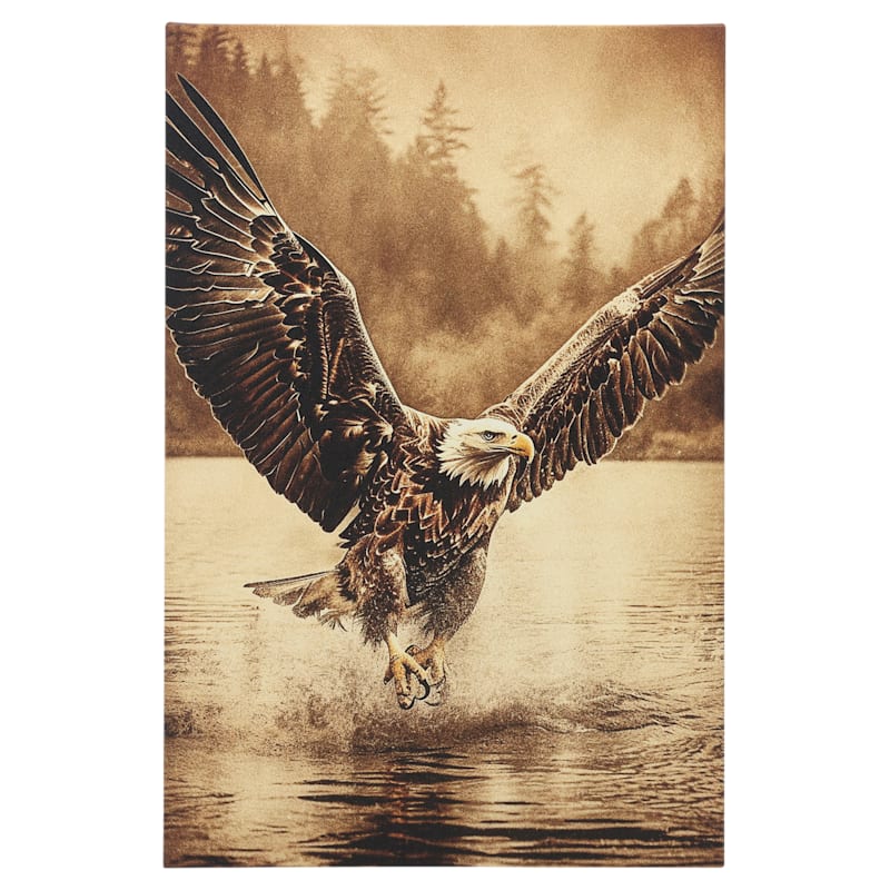 Open Road Brands Eagle on Water Canvas Wall Art