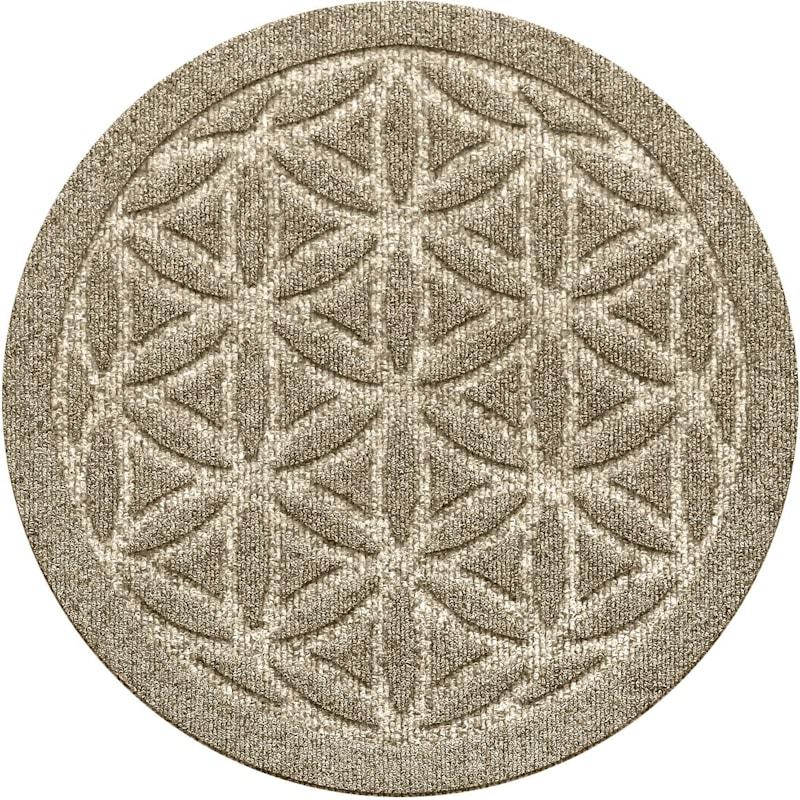 Bungalow Flooring Waterhog Flower of Life Indoor-Outdoor Round Plant Trivet