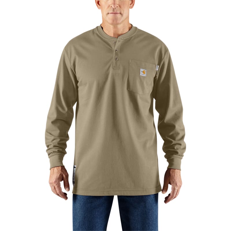 Carhartt Flame-Resistant Carhartt Force Cotton Long-Sleeve Henley for Men