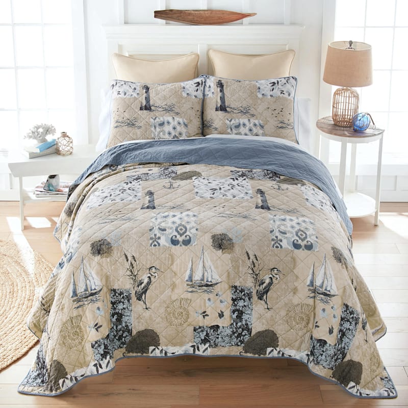 Donna Sharp Seascape Cotton Quilted Bedding Set