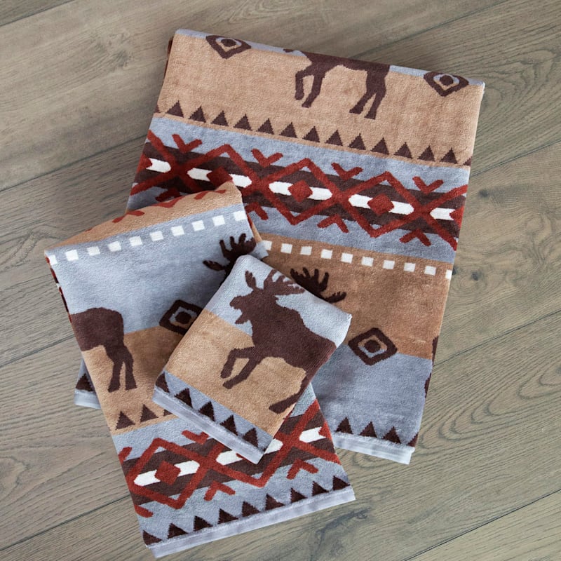 Carstens, Inc. Moose Jacquard Hand Towel