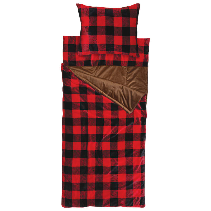 Carstens, Inc. Red Lumberjack Slumberbag Sleeping Bag for Kids