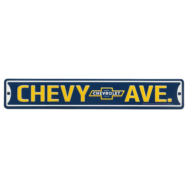 Open Road Brands Chevrolet Chevy Ave Metal Street Sign