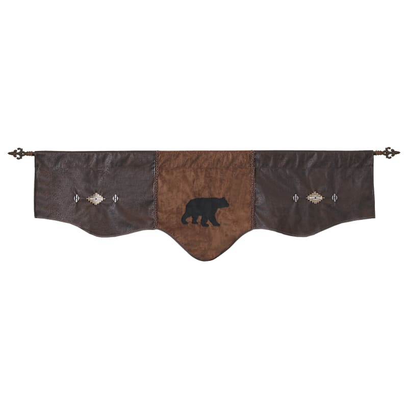 Autumn Trails Collection Faux Leather Drapes or Valance