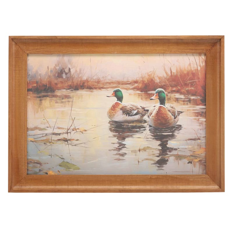 Open Road Brands Ducks on Lake Framed Wood Wall Decor