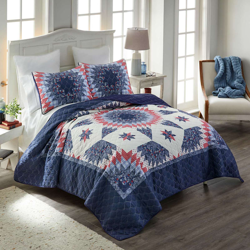 Donna Sharp Bluefield Star Quilt Set