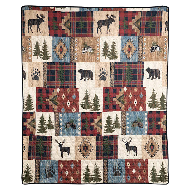 Donna Sharp Your Lifestyle Woodland Patch Lightweight Quilted Throw Blanket