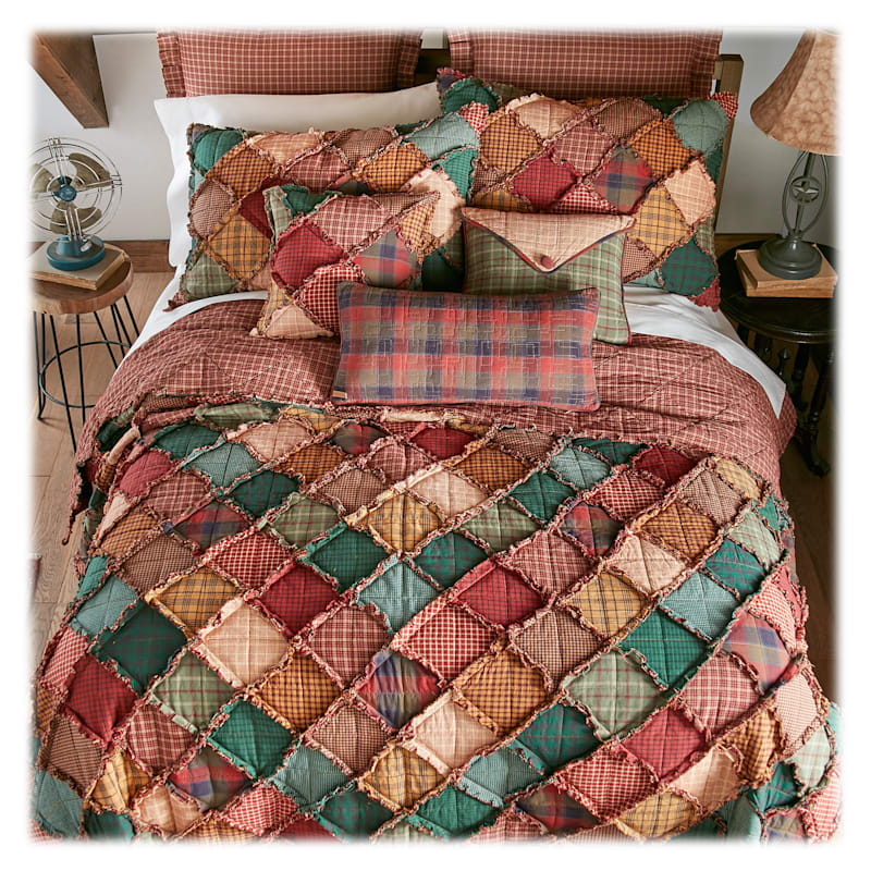 Donna Sharp Campfire Bedding Collection Patchwork Rag Quilt