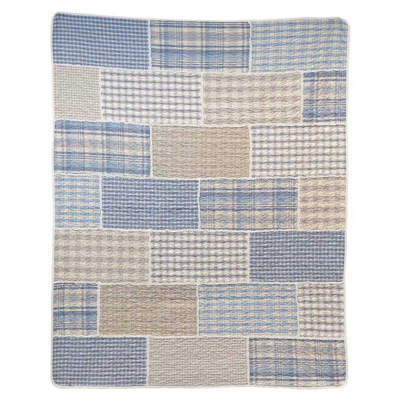 Donna Sharp Slate Cobblestone Patchwork Lap Quilt