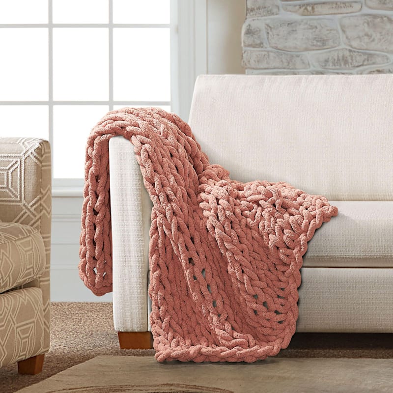 Donna Sharp Chenille Chunky Knit Throw