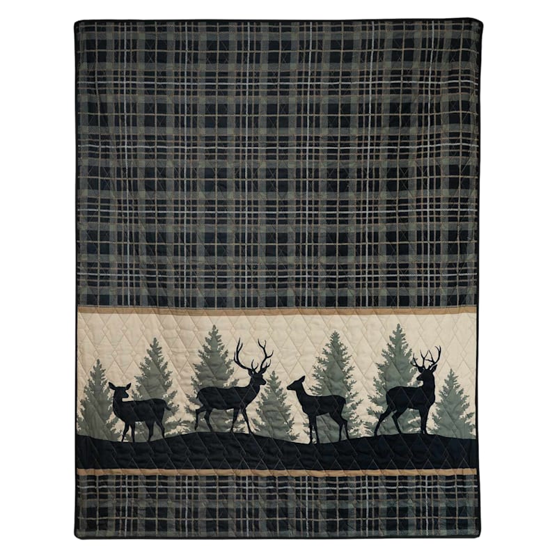 Donna Sharp Deer Walk Ultra Comfort Collection Quilted Throw Blanket