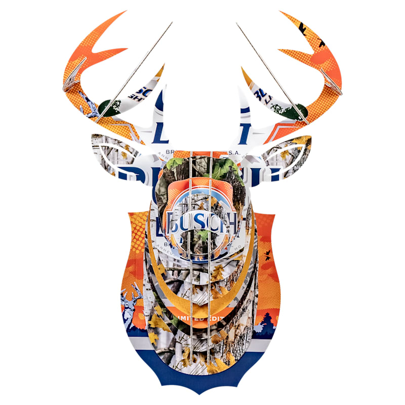 Beer Deer Busch Light Limited-Edition Cardboard Box Deer Head Artwork