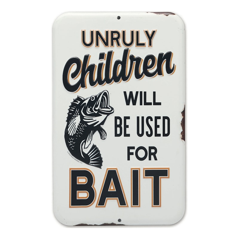 Open Road Brands Unruly Children Mini Embossed Metal Sign