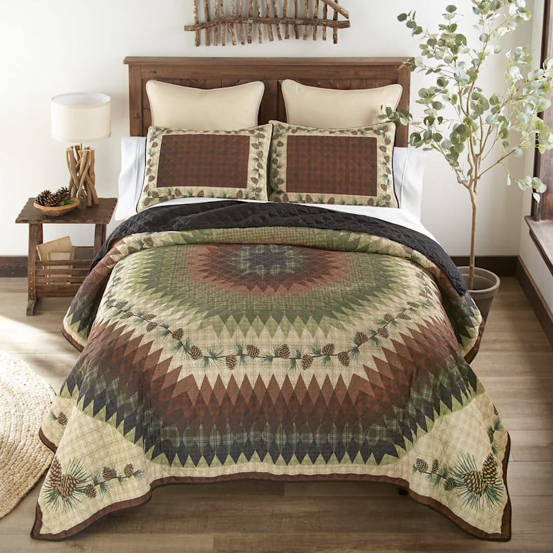 Donna Sharp Pine Circle Quilted Bedding Set