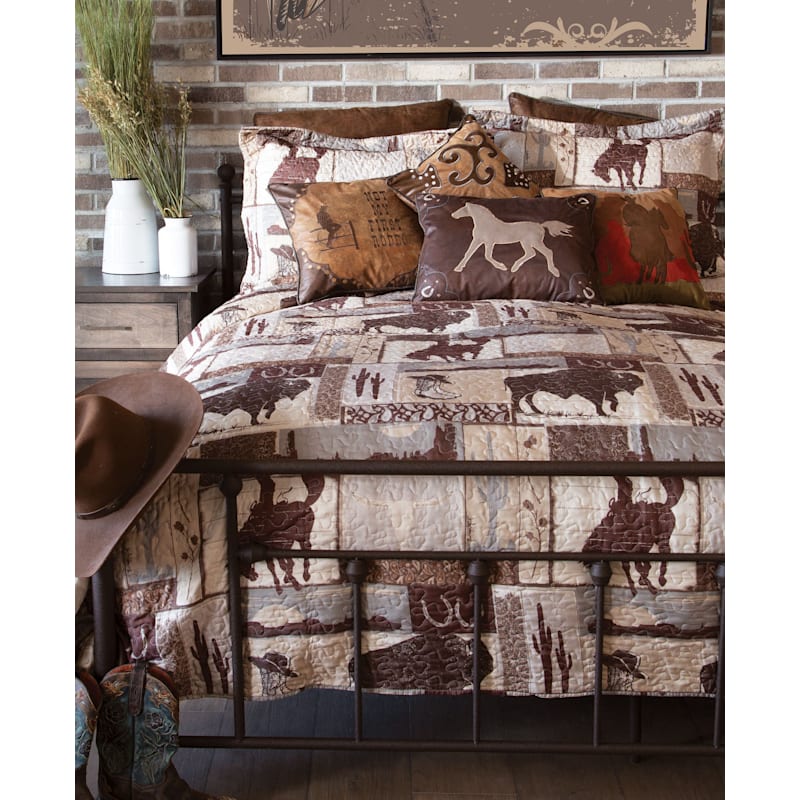 Carstens, Inc. Vintage Cowboy Quilt Set