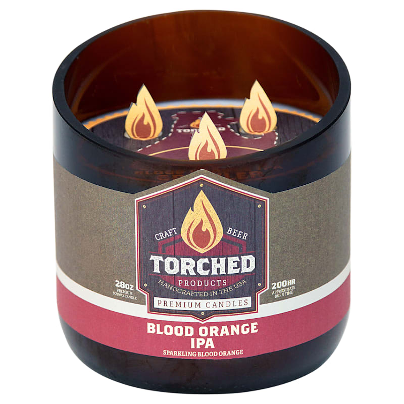 Torched Products Blood Orange IPA Beer Growler Candle