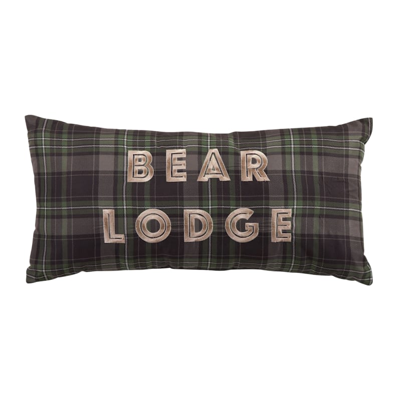 Donna Sharp Bear Panels Bedding Collection Plaid Decorative Pillow