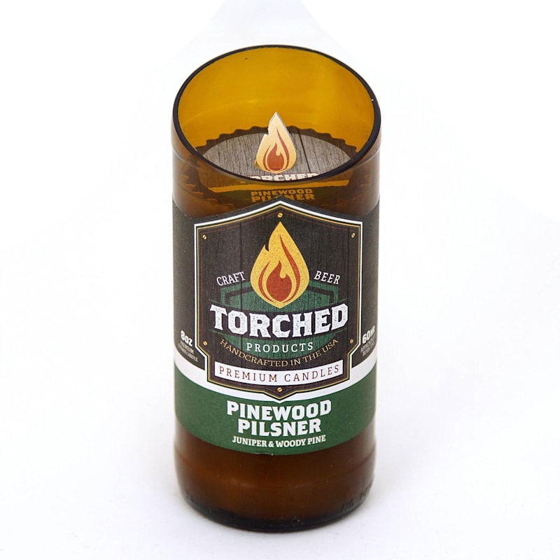 Torched Products Pinewood Pilsner Beer Bottle Candle