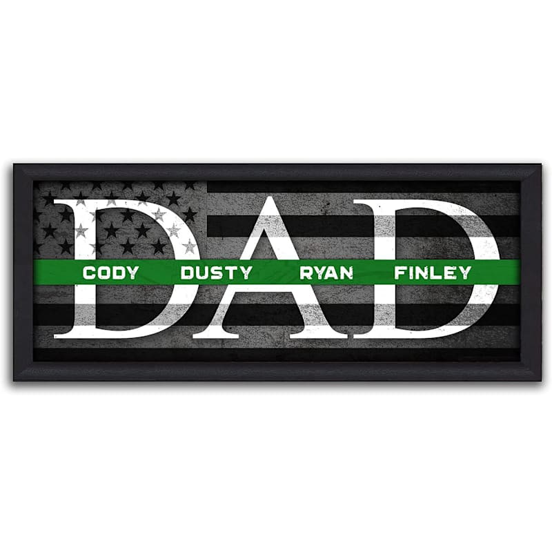 Scott Kennedy Personalized DAD Border Patrol Framed Canvas Wall Decor