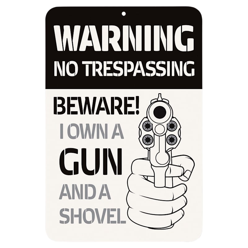 Open Road Brands Warning No Trespassing Beware Metal Sign