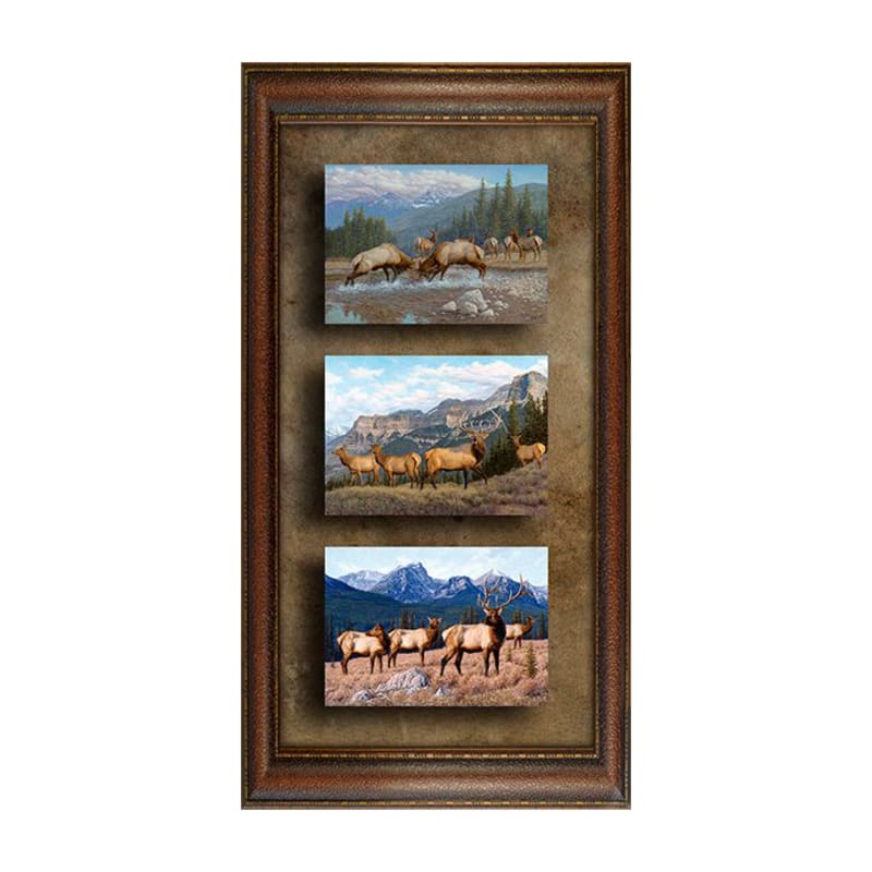 Rocky Mountain Publishing Triple Elk Canvas Giclée by Manuel Mansanarez