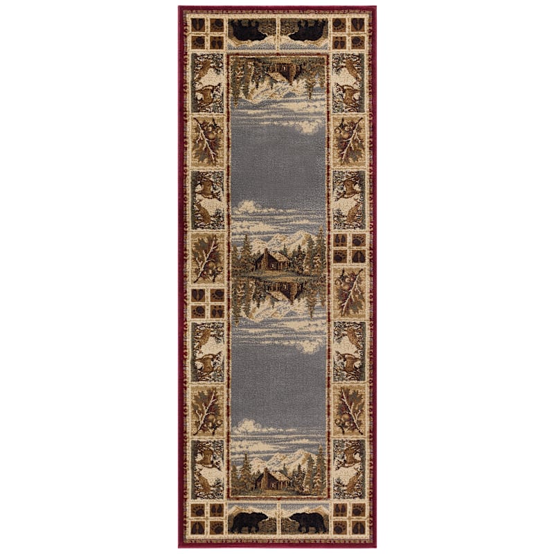 Tayse Rugs Lakeside Retreat Novelty Lodge Area Rug