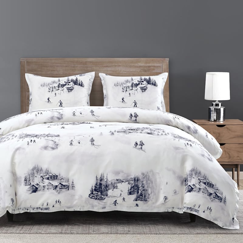 HiEnd Accents Ski Life Eucalyptus Duvet Cover Bedding Set
