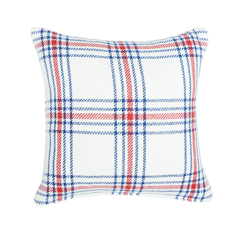 C&F Home River Rock Red and Blue Plaid Throw Pillow