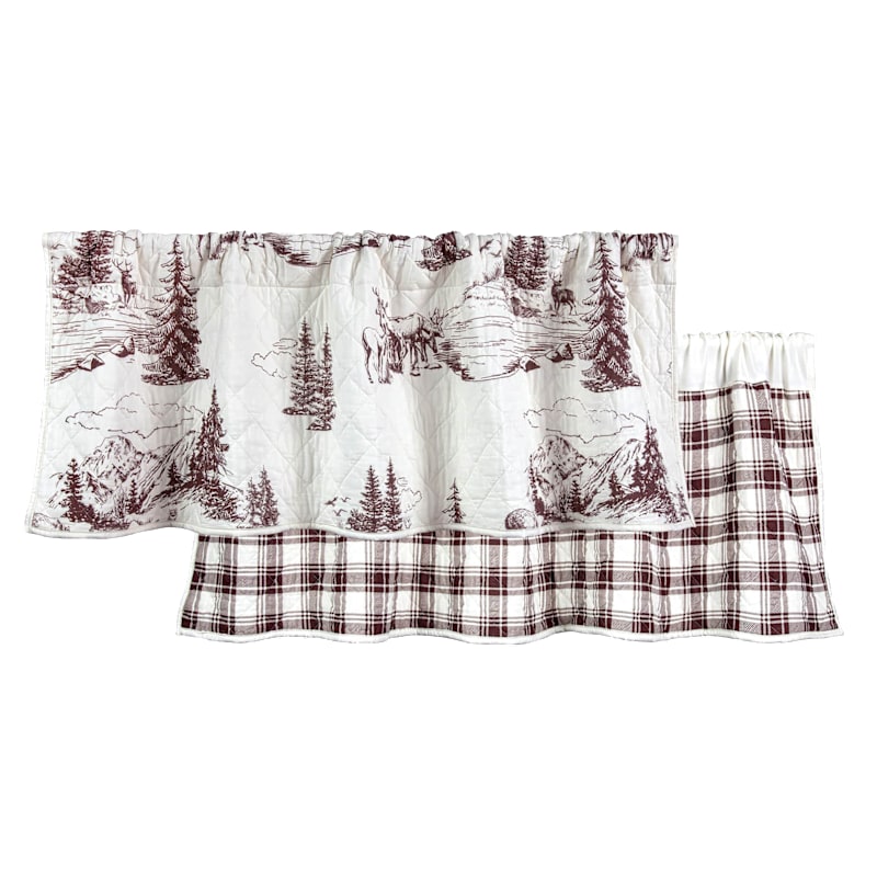 HiEnd Accents White Pine Quilted Valance