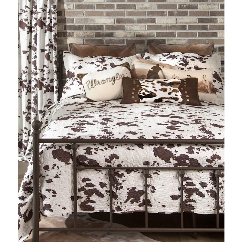 Carstens, Inc. Wrangler Cowhide Quilt Collection Bedding Set