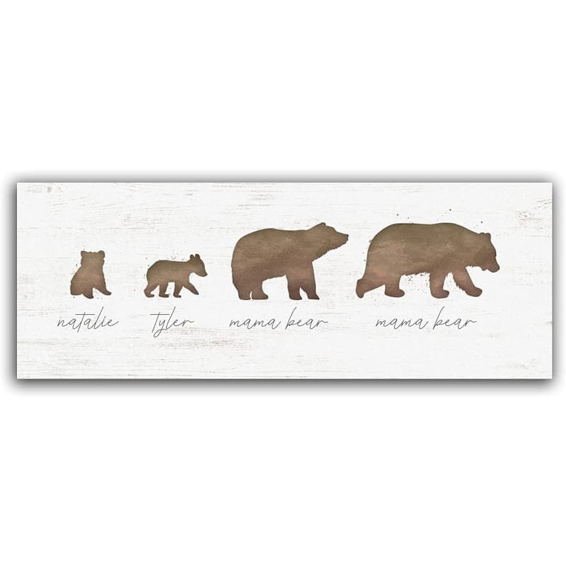 Scott Kennedy Personalized Bear Family Block Mount Artwork