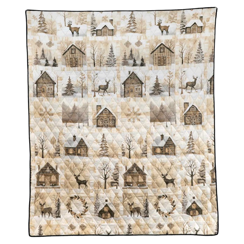Donna Sharp Your Lifestyle Antique Winter Quilted Throw
