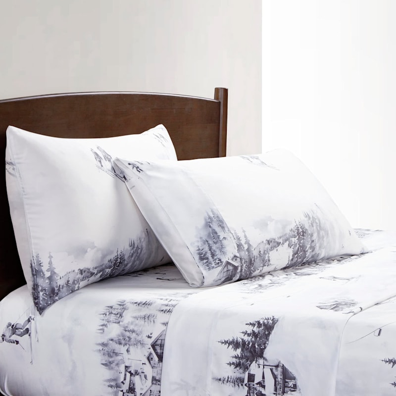 HiEnd Accents Ski Life Eucalyptus Sheet Set