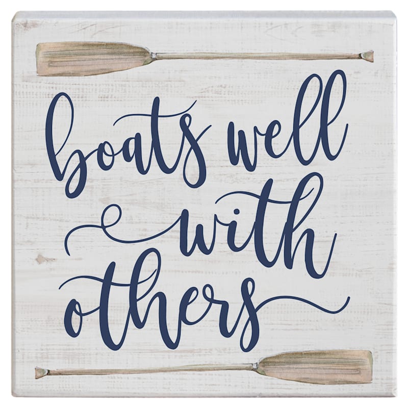 Sincere Surroundings Boats Well Small Talk Square Display Sign