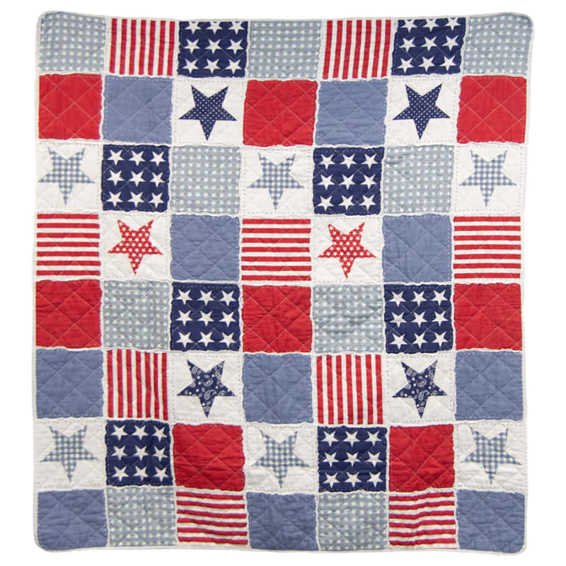 Donna Sharp Cotton Star and Stripe Throw