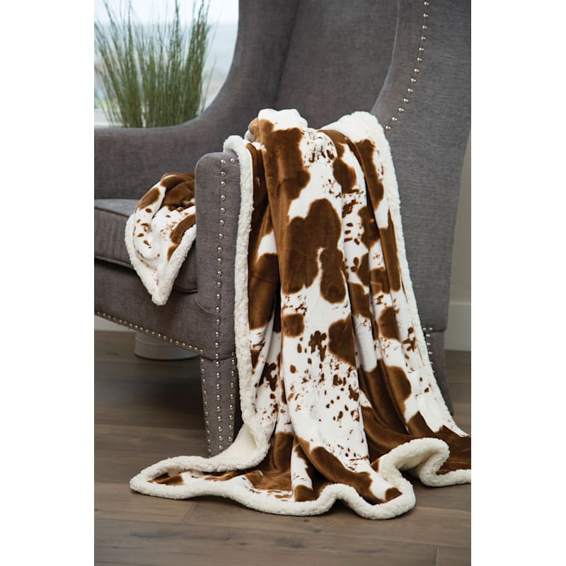Carstens, Inc. Hair on Hide Plush Throw Blanket