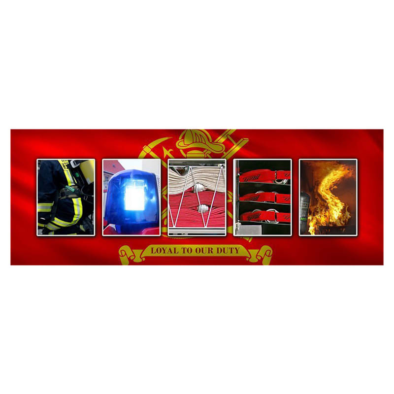 Firefighter Block Letter Personalized Block Mount Artwork by Scott Kennedy
