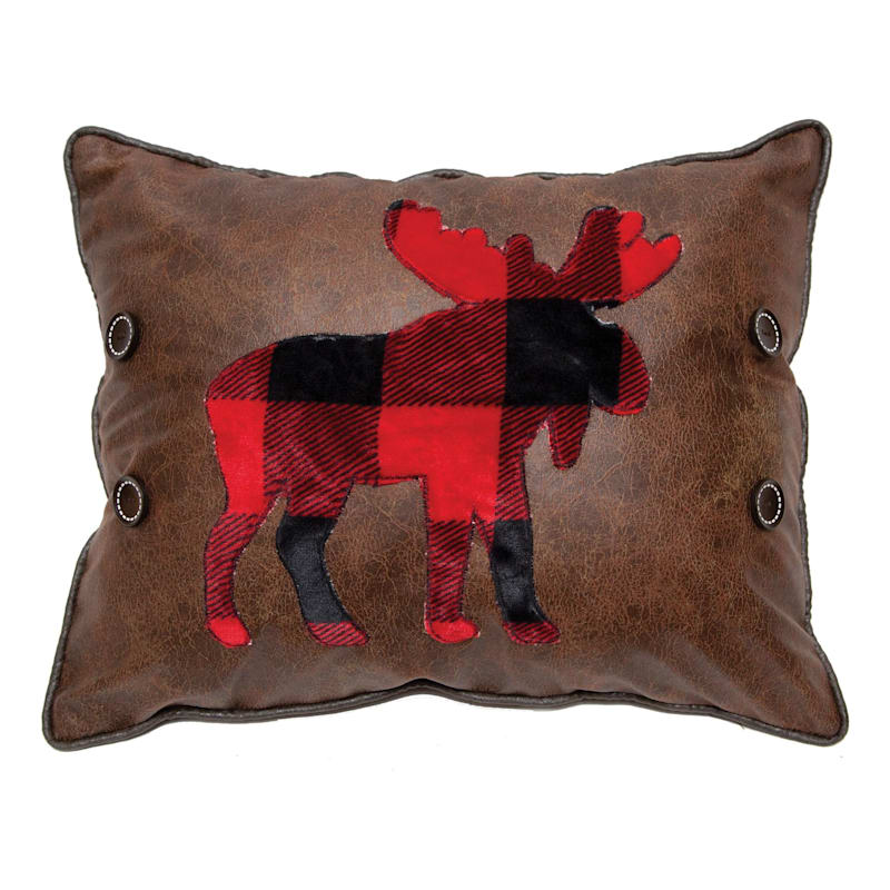 Carstens, Inc. Lumberjack Moose Decorative Accent Pillow