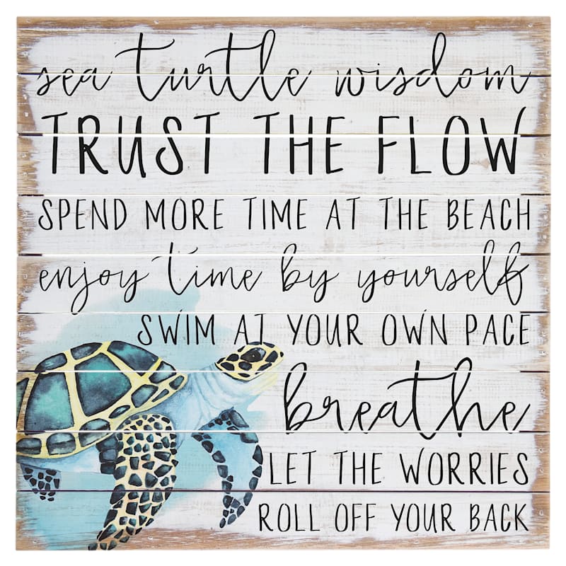 Sincere Surroundings Sea Turtle Wisdom Perfect Pallet Tabletop Display