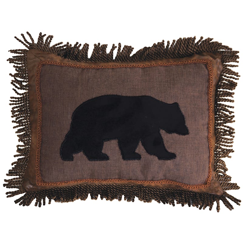 Carstens, Inc. Black Bear Decorative Accent Pillow