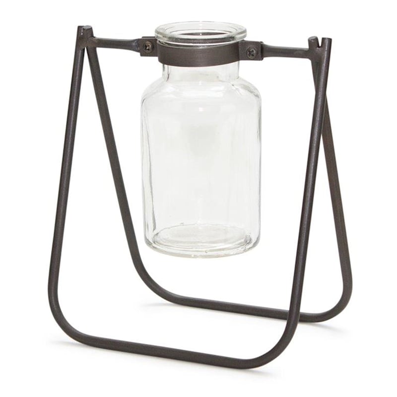 Melrose International Set of 2 Jars with Stand