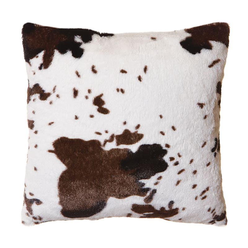 Carstens, Inc. Cowhide Plush Throw Pillow