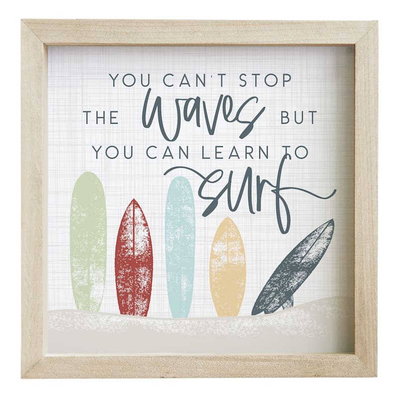 Sincere Surroundings Can't Stop the Waves Framed Sign